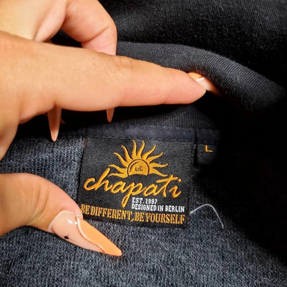 Chapati Black Full Zip Hoodie - Picture 11 of 11